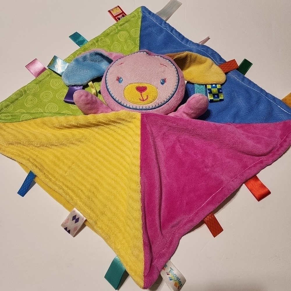 Taggies bunny colorful lovey plush toy